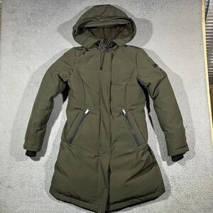 Sam Edelman Olive Green Winter Coat Sherpa-lined Hood Women's Size Small